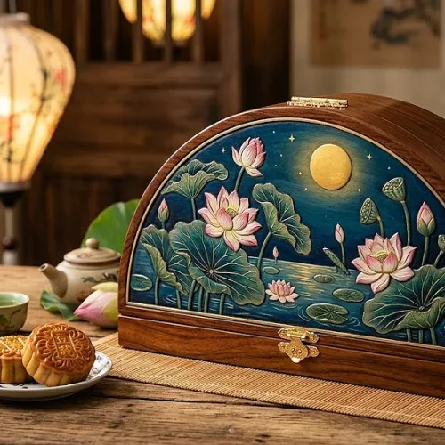 Hộp Gỗ Đựng Bánh Trung Thu Cao Cấp, Thiết Kế Độc Quyền Theo Yêu Cầu