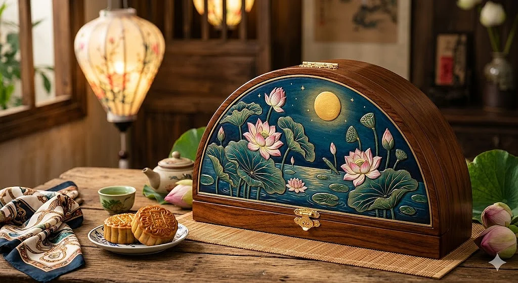 Hộp Gỗ Đựng Bánh Trung Thu Cao Cấp, Thiết Kế Độc Quyền Theo Yêu Cầu