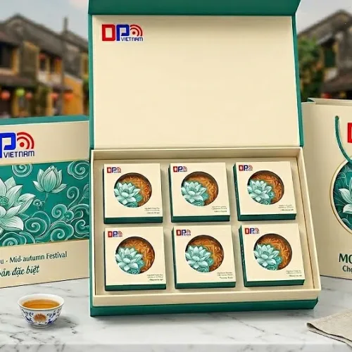 Hộp Bánh Trung Thu Cao Cấp Sen Thanh Tao, Thiết Kế Độc Quyền Theo Yêu Cầu