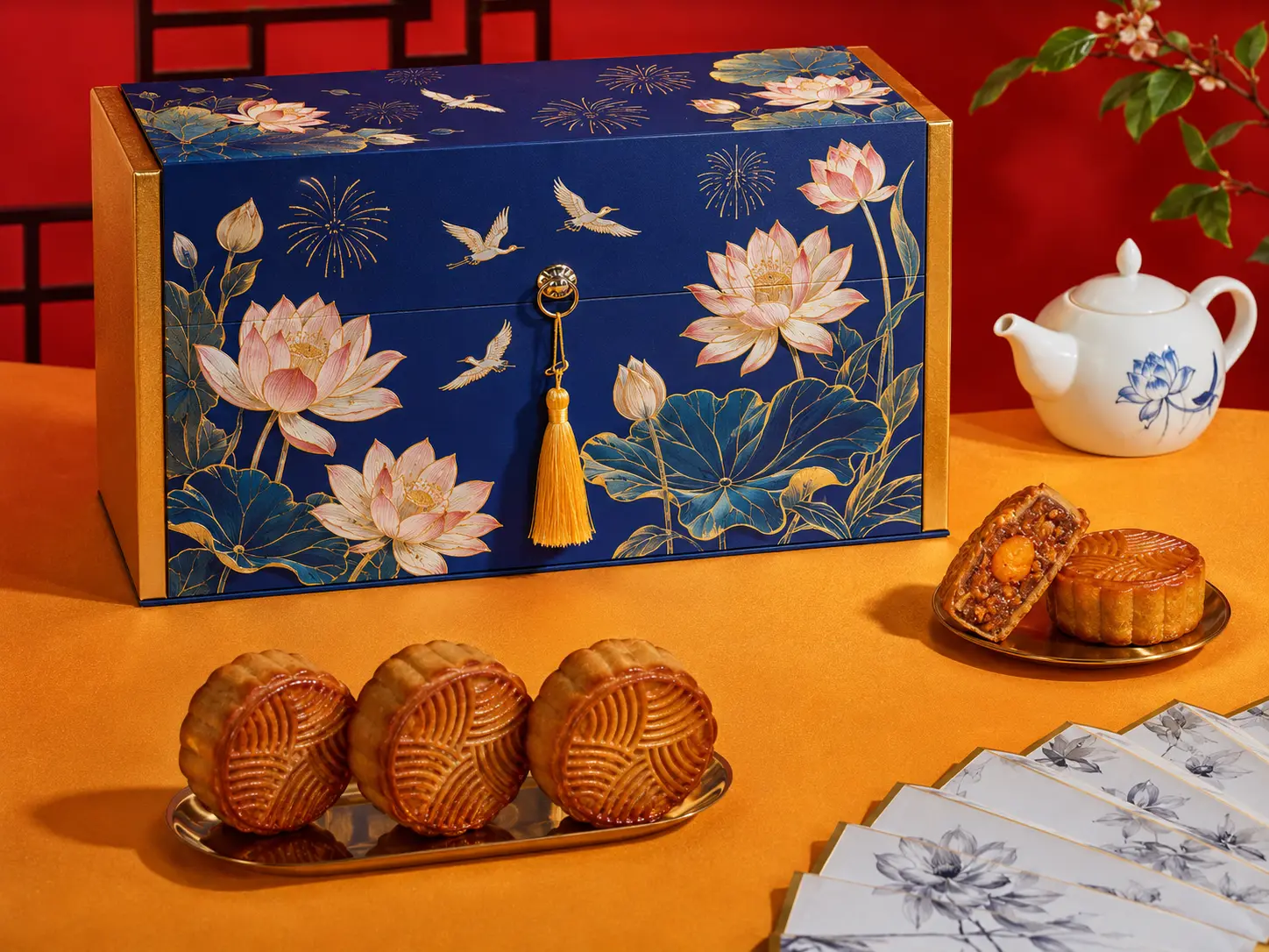 In Hộp Bánh Trung Thu Hộp Xếp – Mẫu Bao Bì Đẹp, Sang Trọng Và Tiện Dụng