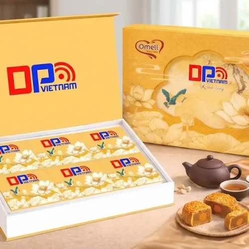 Alternative view of Hộp Đựng Bánh Trung Thu Nắp Nam Châm Họa Tiết Hoa Sen Cao Cấp, Thiết Kế Độc Quyền Theo Yêu Cầu
