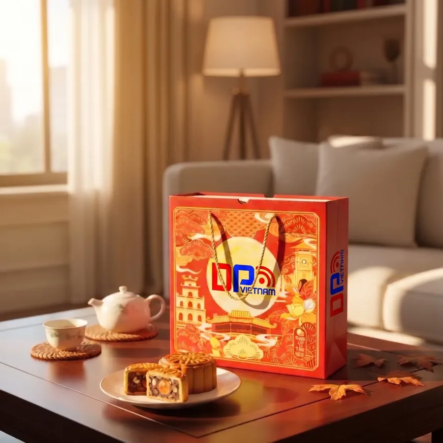 Hộp Đựng Bánh Trung Thu Kèm Túi Xách Cao Cấp