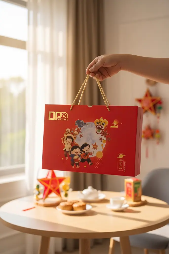 Hộp Bánh Trung Thu Mẫu Đơn Phú Quý Cao Cấp, Thiết Kế Độc Quyền Theo Yêu Cầu