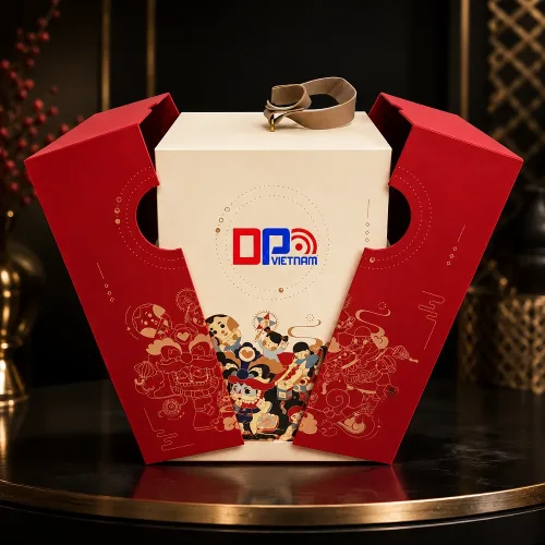 Hộp Quà Tặng Độc Đáo – Thiết Kế Nắp Mở Hai Cánh Phong Cách Nghệ Thuật